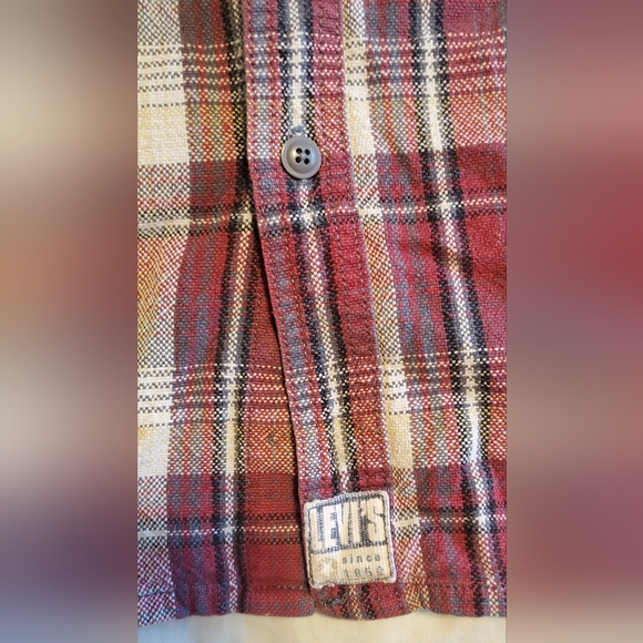 Levi's Men's Plaid Button Down Flannel Shirt Size Medium 100% Cotton - Picture 4 of 5